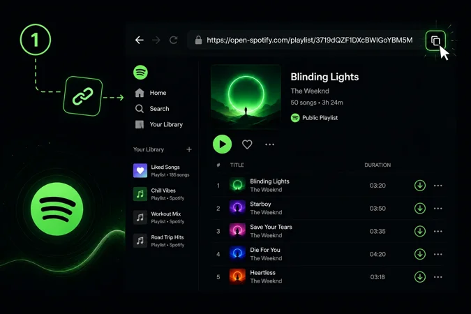 Copy the Spotify Link
